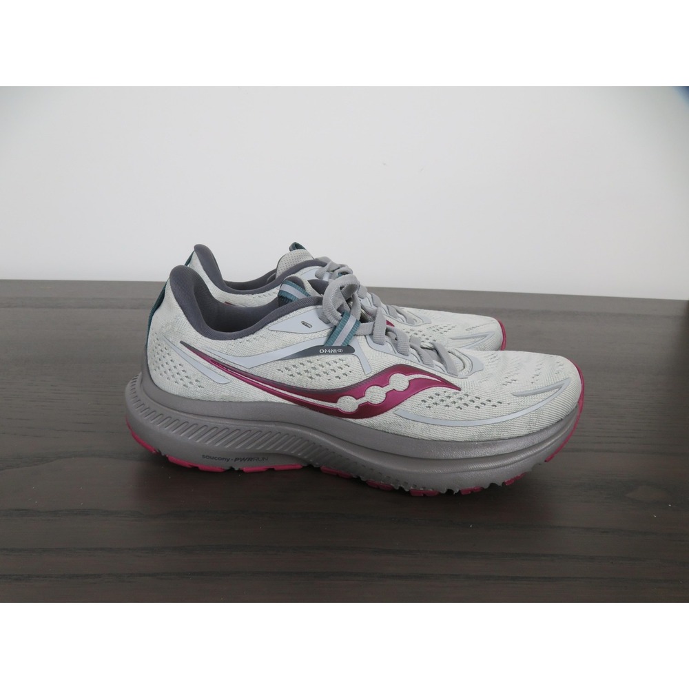 Saucony Omni 21 Shoes Womens 5 Gray Pink Running Sneakers S10762-16 Road